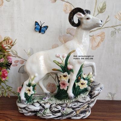 tượng dê tài lộc, tượng sứ, tượng trang trí, tượng sân vườn, tượng trung quốc